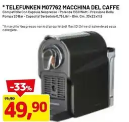 DPiù TELEFUNKEN M07762 MACCHINA DEL CAFFE offerta