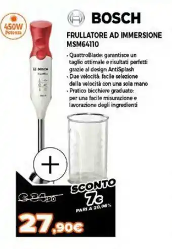 Expert Bosch Frullatore Ad Immersione MSM64110 offerta