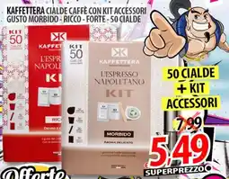 KAFFETTERA CIALDE CAFFÈ CON KIT ACCESSORI GUSTO MORBIDO- RICCO-FORTE-50 CIALDE