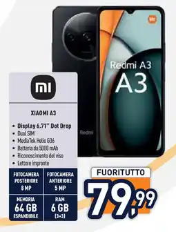 Unieuro XIAOMI A3 offerta