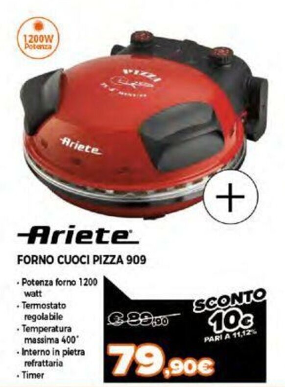 Ariete Forno Cuoci Pizza 909 offerta di Expert