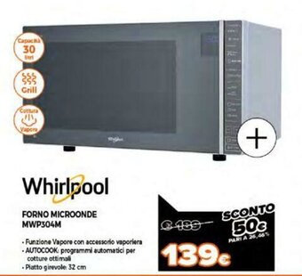 Expert Whirlpool Forno Microonde MWP304M offerta