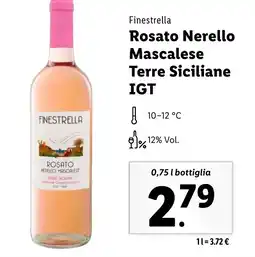 Lidl Finestrella Rosato Nerello Mascalese Terre Siciliane IGT 0,75 l bottiglia offerta
