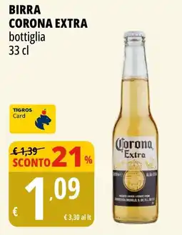 Tigros BIRRA CORONA EXTRA bottiglia 33 cl offerta