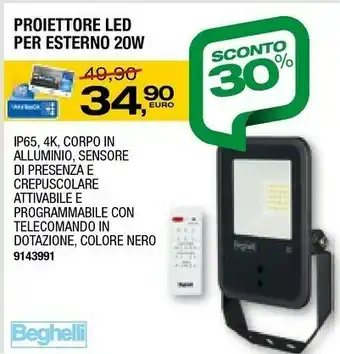 Proiettore led per esterno