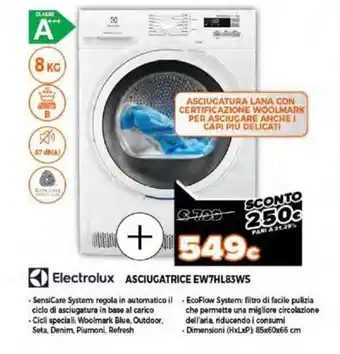 Expert Electrolux Asciugatrice EW7HL83W5 offerta