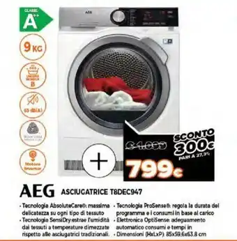 Aeg Asciugatrice T8DEC947