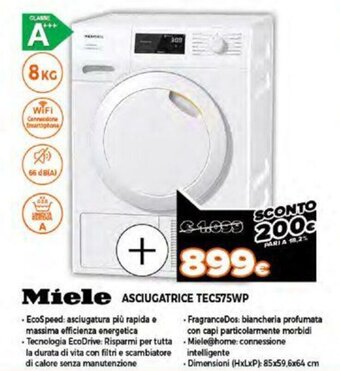 Expert Míele Asciugatrice TEC575WP offerta