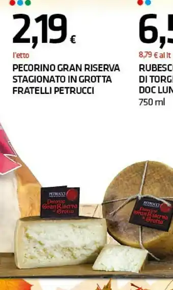 Superconti Pecorino gran riserva stagionato in grotta offerta