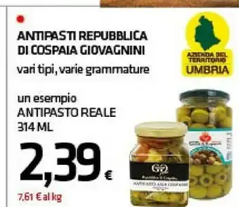 Antipasti repubblica di cospaia giovagnini