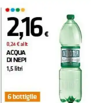 Superconti Acqua di nepi - effervescente naturale 1500 g(ml) offerta