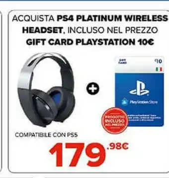 Gamestop Ps4 platinum cuffia e auricolare offerta