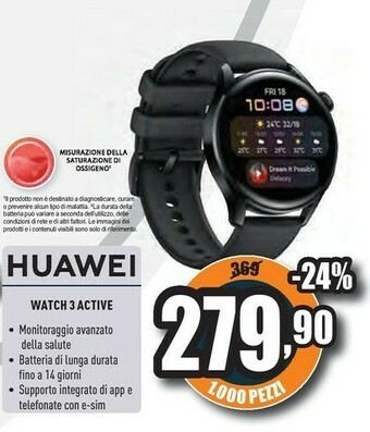 Unieuro Watch 3 active offerta
