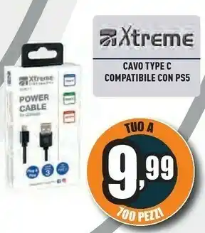 Unieuro Xtreme cavo type c compatibile con ps5 offerta