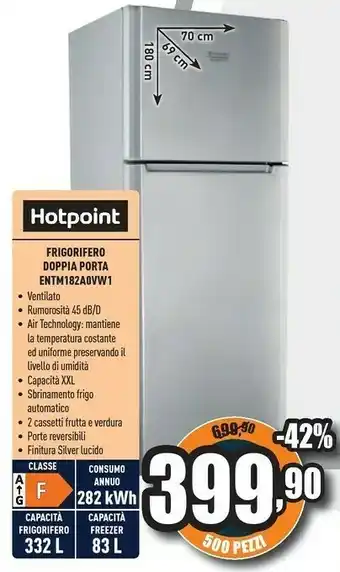 Unieuro Entm 182a0 vw 1 frigorifero con congelatore libera installazione 415 l f argento offerta