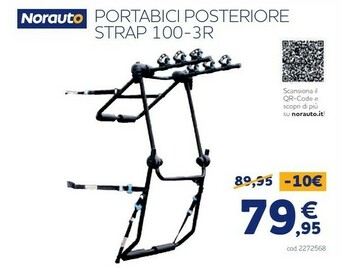 Norauto Portabici posteriore strap 100- offerta