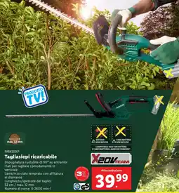 Lidl PARKSIDE Tagliasiepi ricaricabile offerta