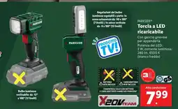Lidl PARKSIDE Torcia a LED ricaricabile offerta