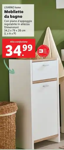 Lidl LIVARNO home Mobiletto da bagno offerta