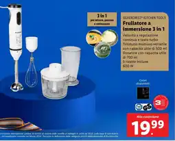 Lidl SILVERCREST KITCHEN TOOLS Frullatore a immersione 3 in 1 offerta