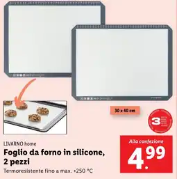 Lidl LIVARNO home Foglio da forno in silicone, 2 pezzi offerta