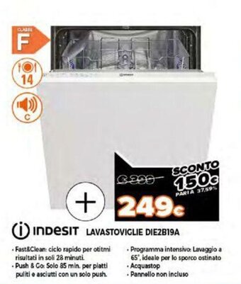 Expert Indesit Lavastoviglie DIE2B19A offerta