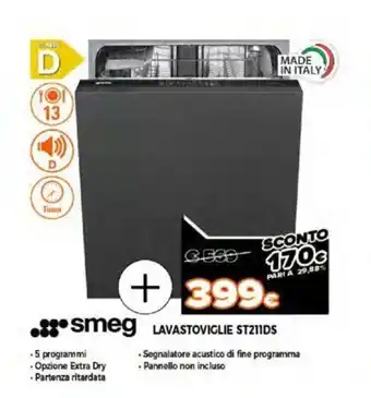 Expert smeg Lavastoviglie ST211DS offerta