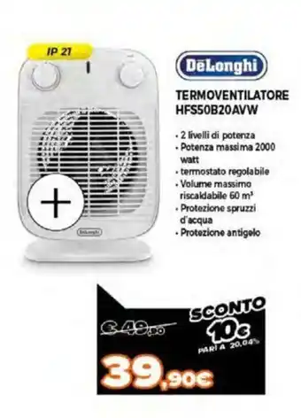 Expert DeLonghi Termoventilatore HFS50B20AVW offerta