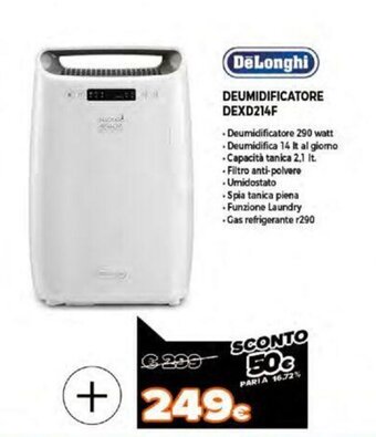 Expert DeLonghi Deumidificatore DEXD214F offerta