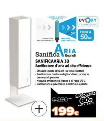 Expert Sanifica Aria 30 Sanificatore d'aria ad alta efficienza offerta