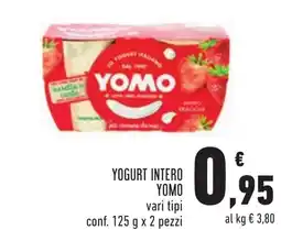 Conad YOGURT INTERO YOMO vari tipi conf. 125 g x 2 pezzi offerta