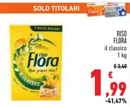 Conad RISO FLORA il classico 1 kg offerta