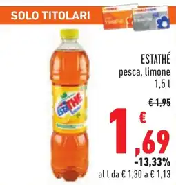 Conad ESTATHÉ pesca, limone 1,5 l offerta