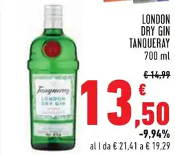 Conad LONDON DRY GIN TANQUERAY 700 ml offerta