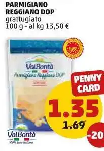 PENNY PARMIGIANO REGGIANO DOP grattugiato 100 g offerta
