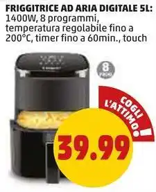 PENNY FRIGGITRICE AD ARIA DIGITALE 5L offerta