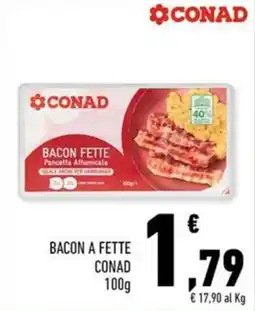 Conad Margherita BACON A FETTE CONAD 100g offerta