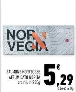 Conad Margherita SALMONE NORVEGESE AFFUMICATO NORITA premium 200g offerta
