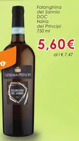 Conad Falanghina del Sannio DOC Nziria dei Principi 750 ml offerta