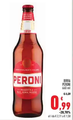 Conad BIRRA PERONI 660 ml offerta