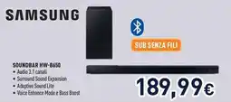 Unieuro SAMSUNG SOUNDBAR HW-B650 offerta