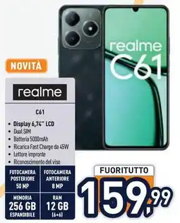 Unieuro realme C61 offerta