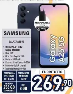 Unieuro SAMSUNG GALAXY A25 5G offerta