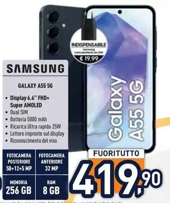 Unieuro SAMSUNG GALAXY A55 5G offerta