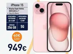 Unieuro iPhone 15 offerta