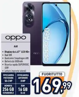 Unieuro oppo A60 offerta