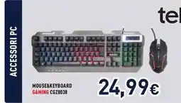 Unieuro MOUSE&KEYBOARD GAMING CGZ8038 offerta