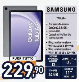 Unieuro SAMSUNG TAB A9+ offerta
