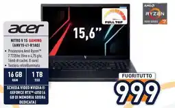 Unieuro acer NITRO V 15 GAMING (ANV15-41-R1AQ) offerta