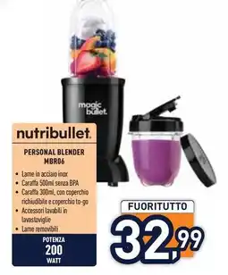 nutribullet. PERSONAL BLENDER MBR06